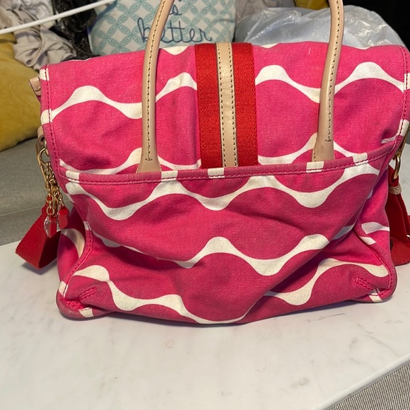 Used Juicy Couture pink and red book bag - Picture 3 of 9